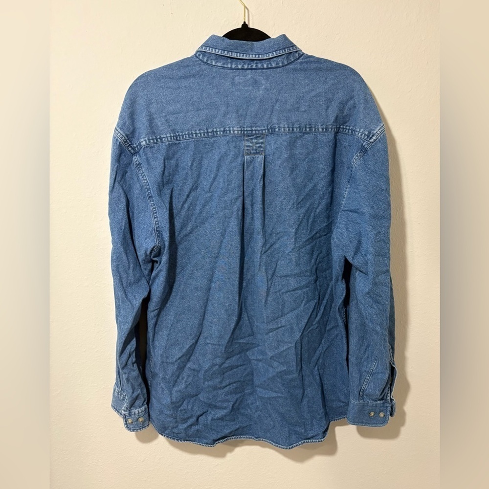 Vintage Corvette Denim Button-Up Shirt Men’s Large Eagle Dry Goods - Picture 3 of 3